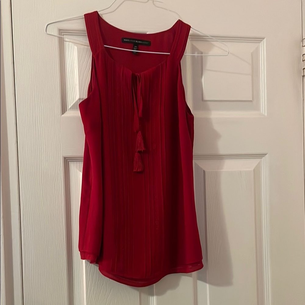 White House Black Market Red Tank Top